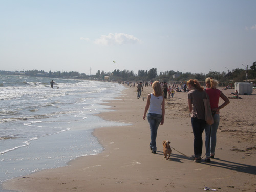 Фото Одесса пляж Лузановка Черное море и волна